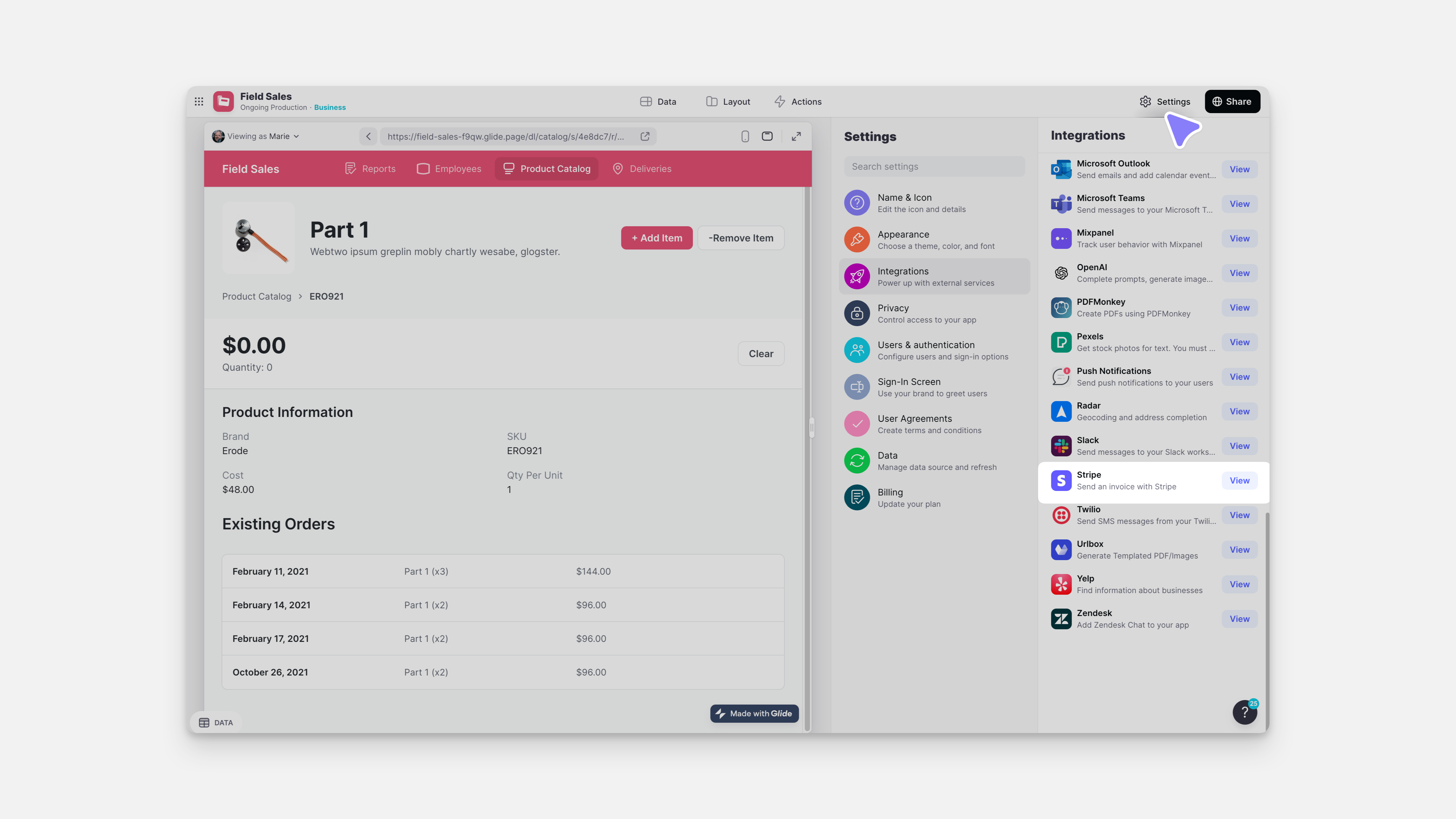 Adding the Stripe Integration